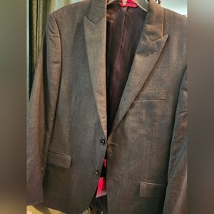 New Alfani Slim Fit Gray Suit Jacket 40R